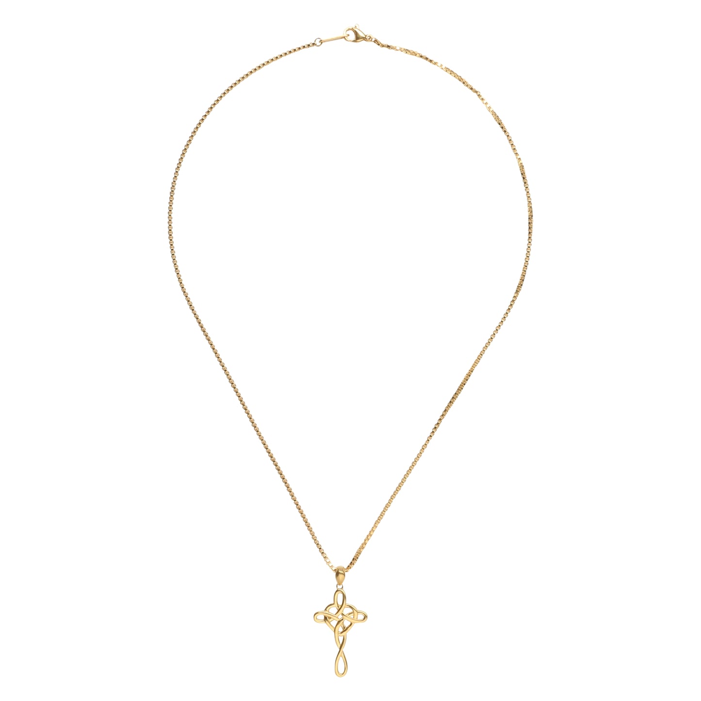 Gold Infinity Cross Pendant