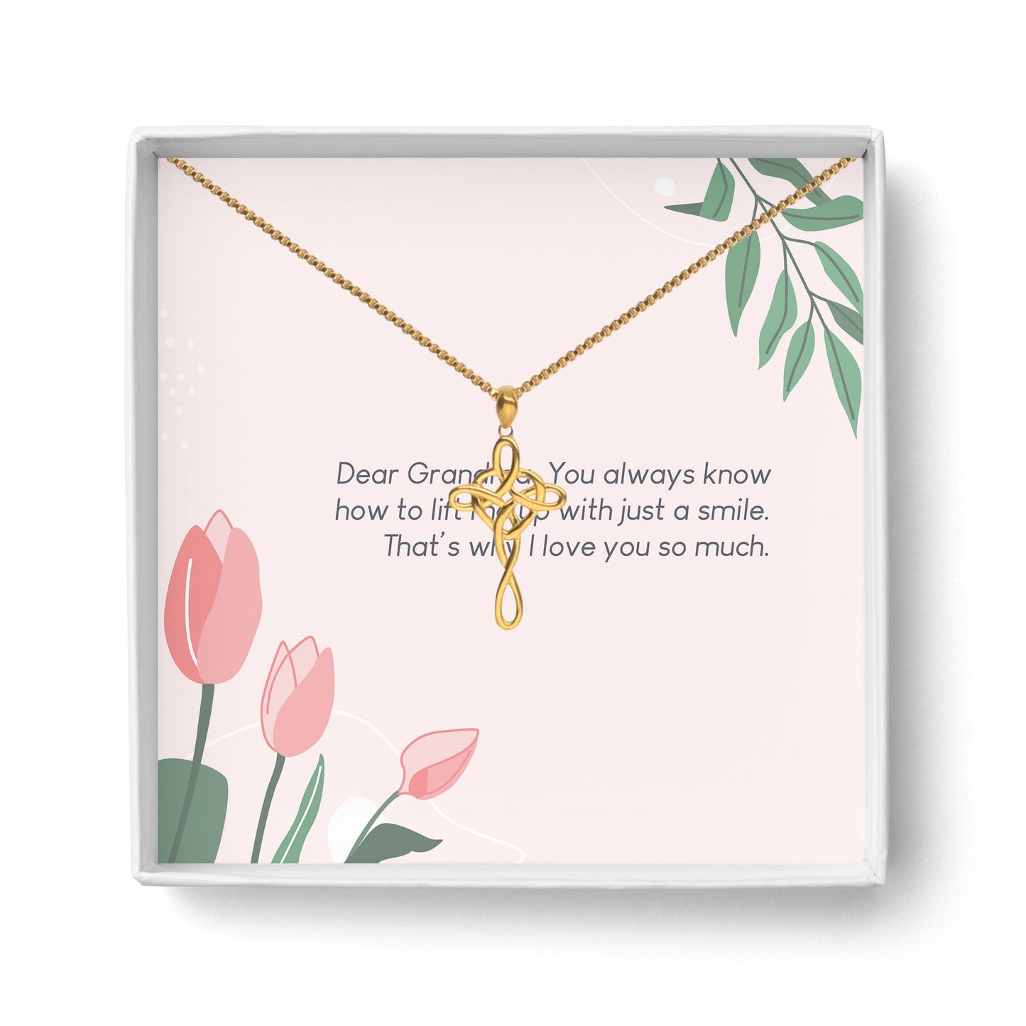 Gold Infinity Cross Pendant